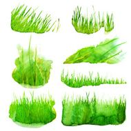 Watercolored Grass Backgrounds