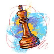 White Chess King N2