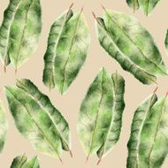 Seamless pattern with bay leaf N7