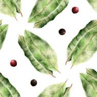 Seamless pattern with bay leaf N9