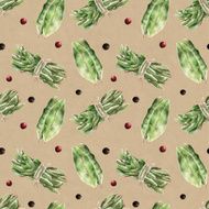 Seamless pattern with bay leaf N10