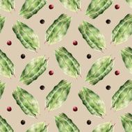 Seamless pattern with bay leaf N13