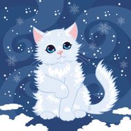 Snow white kitten