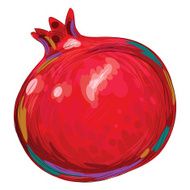 Fresh Pomegranate Isolated on white N2