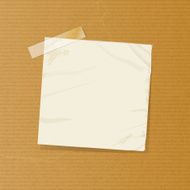 crumpled note on brownpaper