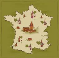 French wine and vineyards