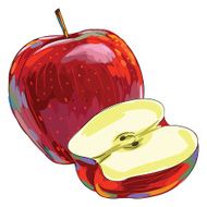 Fresh Apple isolated on white N2