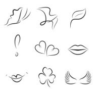 Brush strokes icons