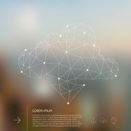 Abstract polygonal cloud concept