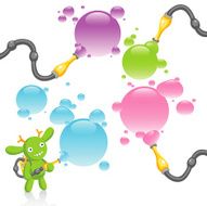 monster and bubbles