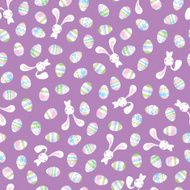 Easter Eggs and Bunny Rabbits Seamless Pattern