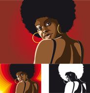 Portrait of Black Girl with Afro