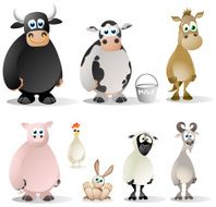 Farm Animals Cartoon Collection