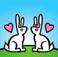 Bunnies in Love (useful for Easter)