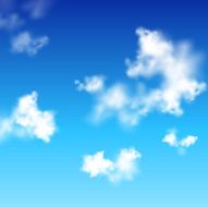 Vector sky with clouds