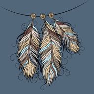 ethnic peacock Feathers N3