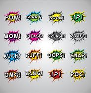 Comic book explosion buble - noises