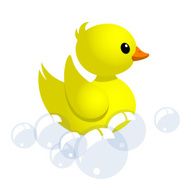 friendly floating rubber duck