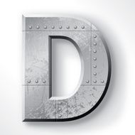 Metal Letter D N2