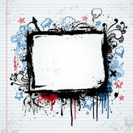 Grunge sketch frame illustration N2