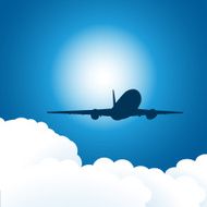 plane and clouds