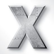 Metal Letter X