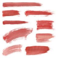 Red Water Color Stroke Set