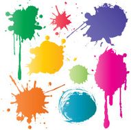 Set of color stains