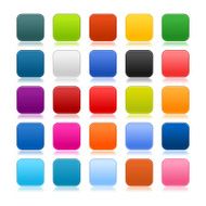 Empty softness rounded square icon web internet blank button