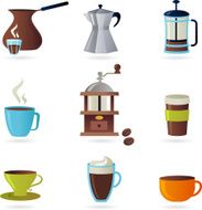 Collection of coffee related icons N2
