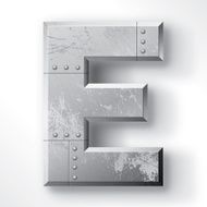 Metal Letter E