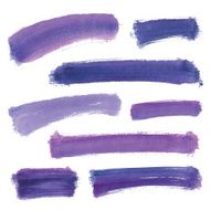 Purple Water Color Stroke Set