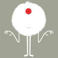 spindly arms and legs with fluff