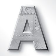 metal letter a N2