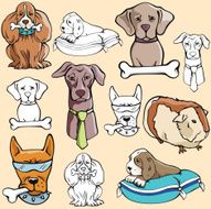 Pet Illustrations II Dogs and Guines-pig (Vector) N2