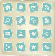 Grunge effect blog stickers