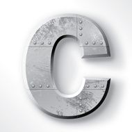 Metal Letter C
