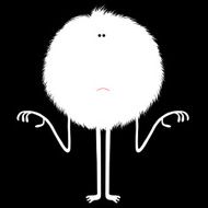 Hello Mifffy fluffy monster horror character illustration