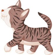 cute cat cartoon walking N2