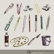 accessory art object of vector sketching create