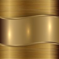 Vector gold brushed metallic plaque background N2