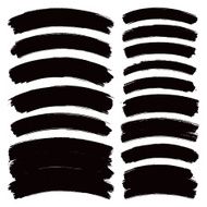 Black curved brush strokes