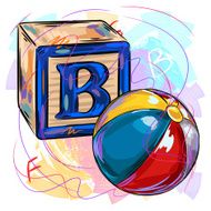 Colorful Toy Block and Ball N2