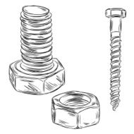 Detailed Drawings of Nut and bolt