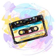 Colorful Audio Cassette