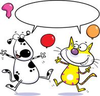 Cat dog partying N2
