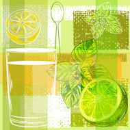 Abstract mint and Lemon Background