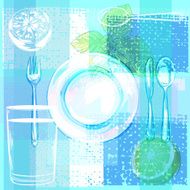 Abstract Place setting Background