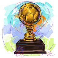 Golden Soccer Trophy N2