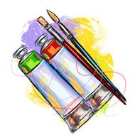 Oil Paints and Brushes N2